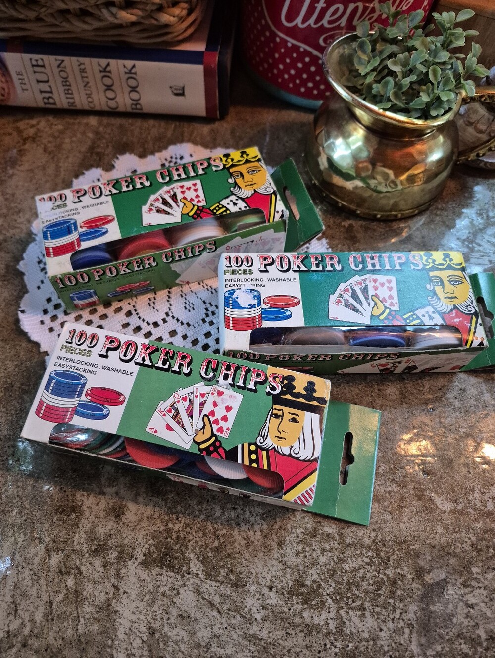 ❤️🔥 Vintage Poker Playing Chips 3 Boxes